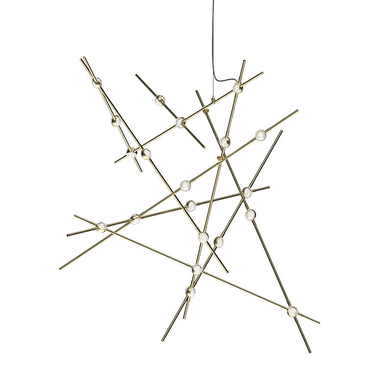 Sonneman Constellation SATIN BRASS 37.25W x 39.25H Pendant
