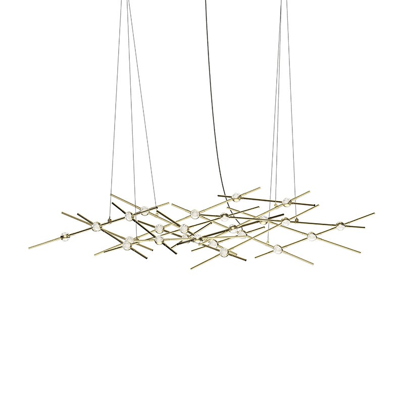 Sonneman Constellation SATIN BRASS 55W x 17.25L x 13H Pendant