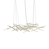 Sonneman Constellation SATIN BRASS 55W x 17.25L x 13H Pendant