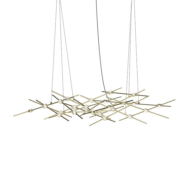 Sonneman Constellation SATIN BRASS 55W x 17.25L x 13H Pendant