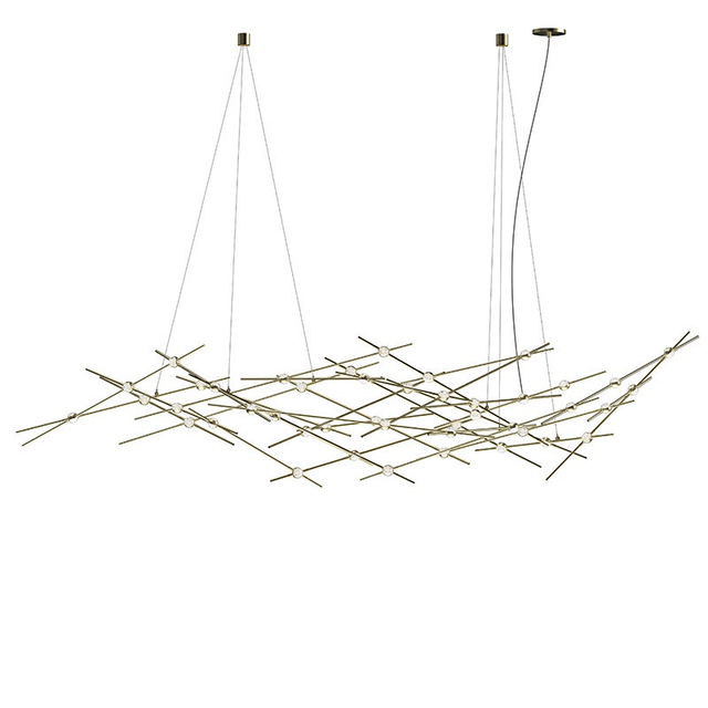 Sonneman Constellation SATIN BRASS 92.75W x 35L x 22.25H Pendant