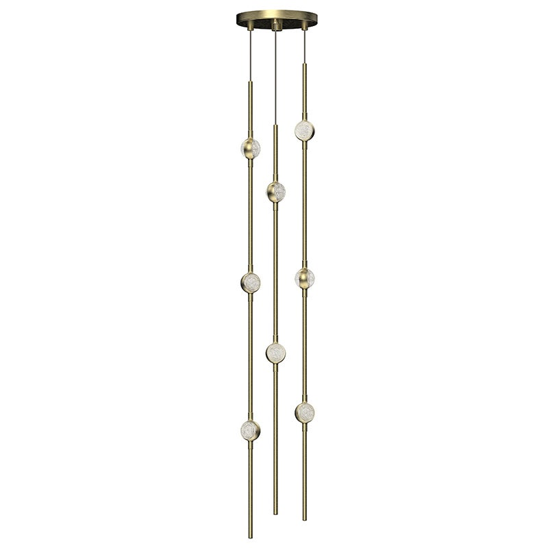 Sonneman Constellation SATIN BRASS 6W x 34H Pendant