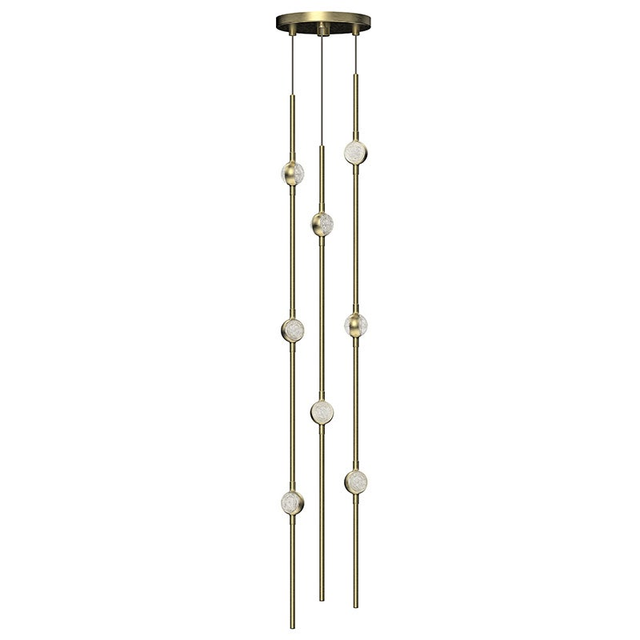 Sonneman Constellation SATIN BRASS 6W x 34H Pendant