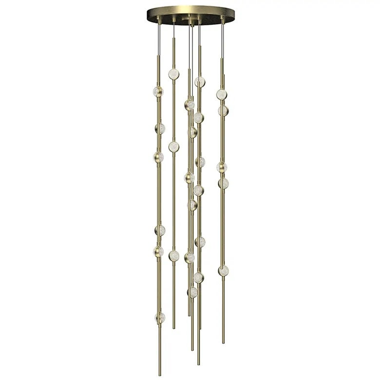 Sonneman Constellation SATIN BRASS 12W x 39H Pendant