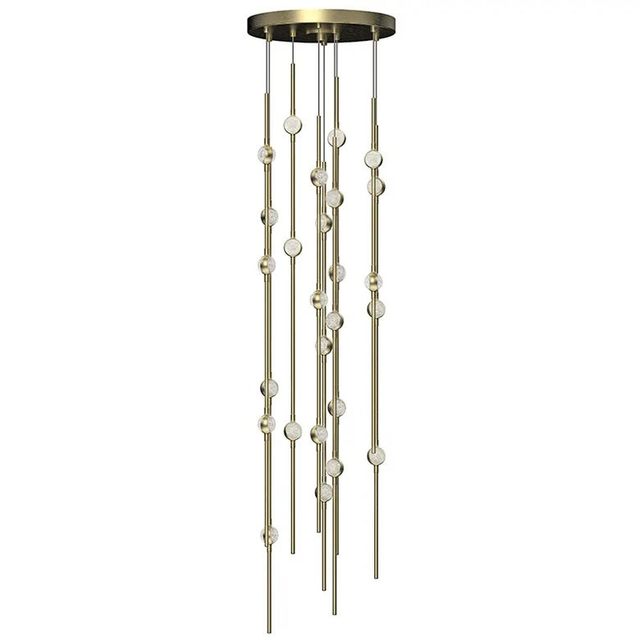 Sonneman Constellation SATIN BRASS 12W x 39H Pendant