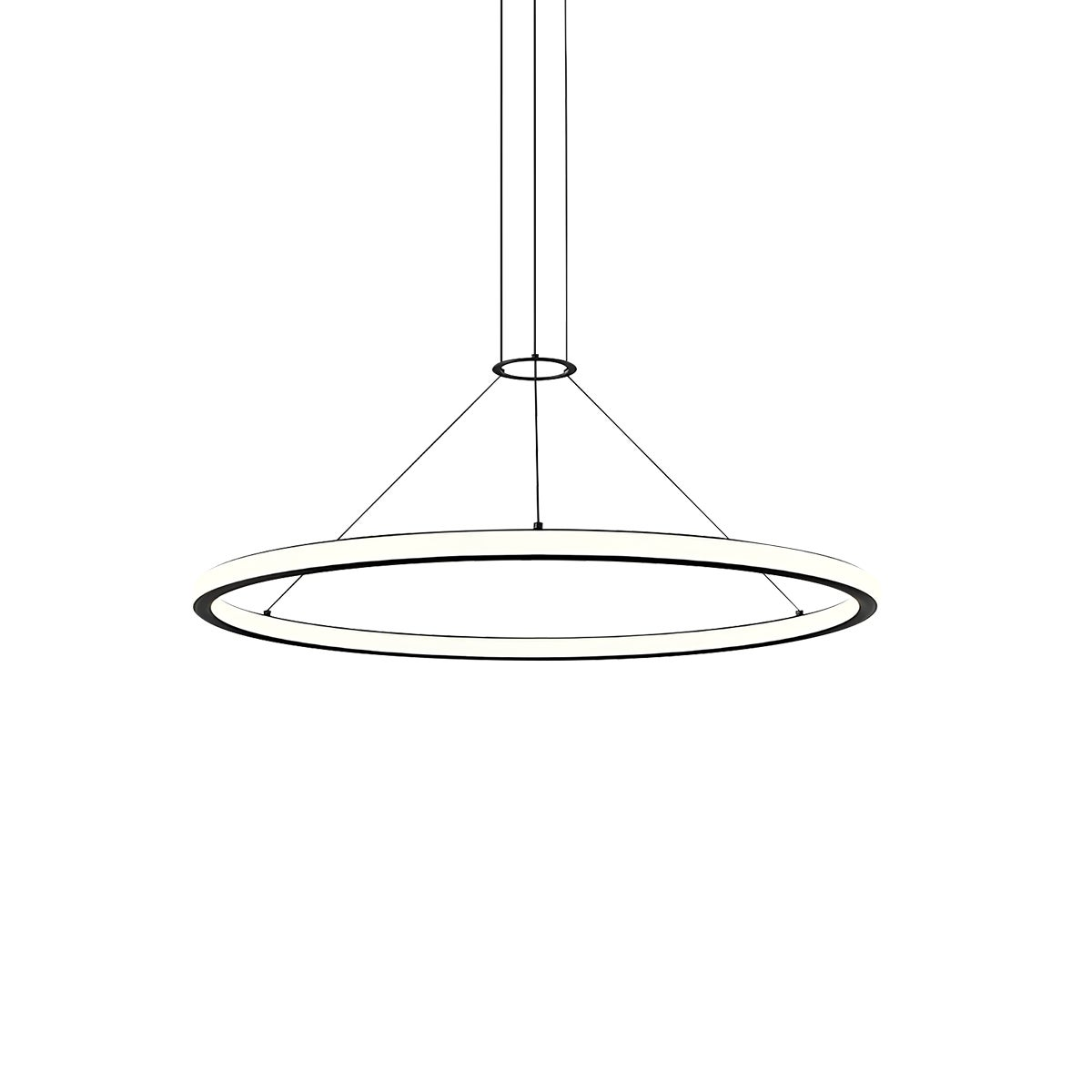 Sonneman Luna SATIN BLACK 37.5W x 1.75H Pendant