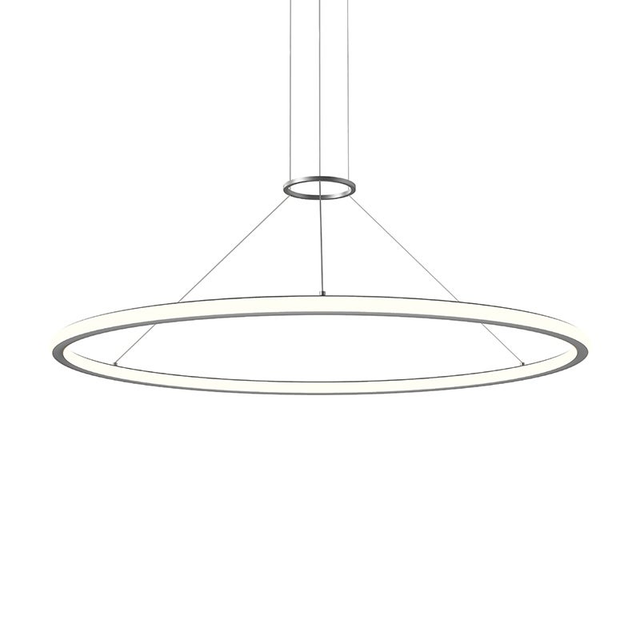 Sonneman Luna Bright Satin Aluminum 49.5W x 1.75H Pendant