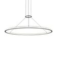 Sonneman Luna SATIN BLACK 49.5W x 1.75H Pendant