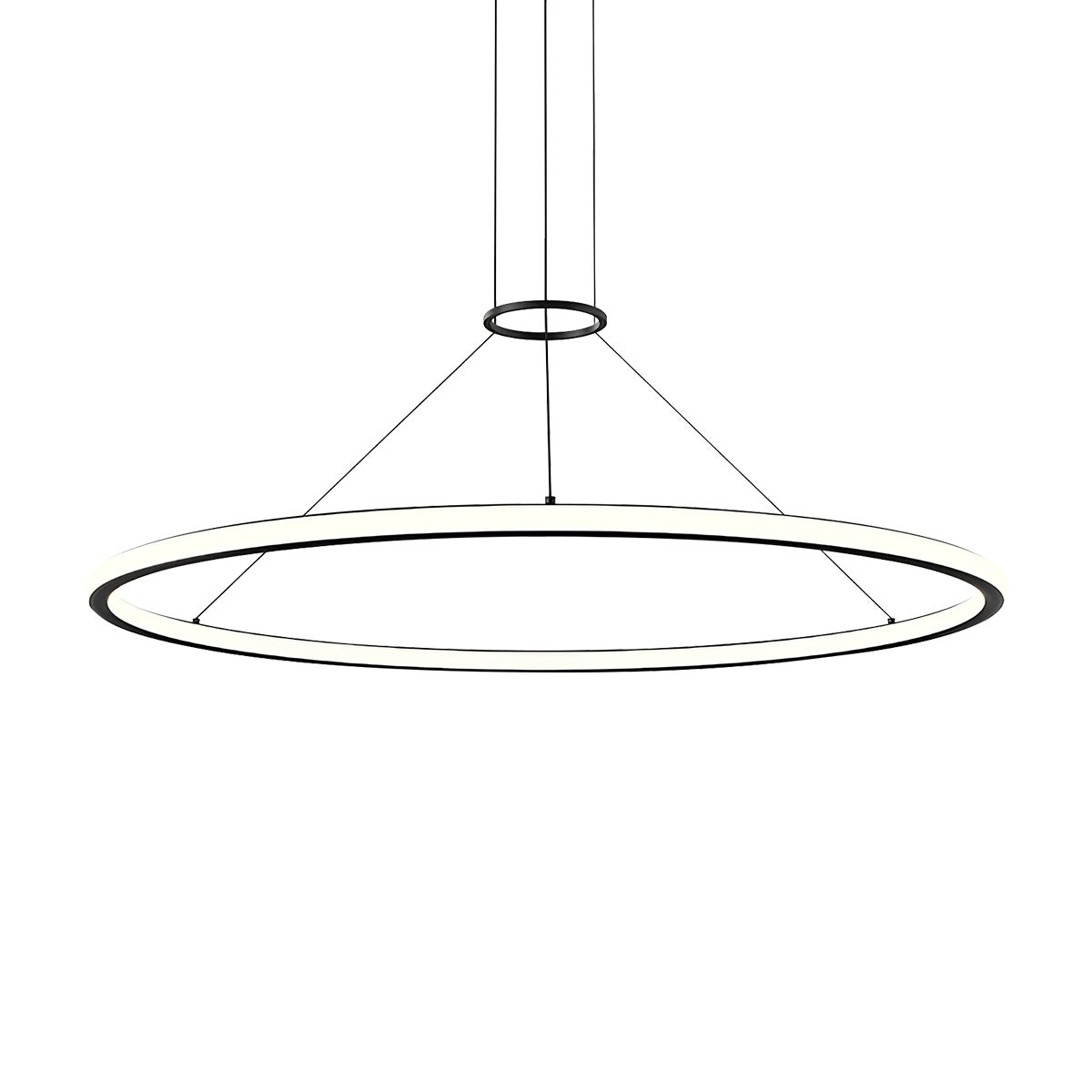 Sonneman Luna SATIN BLACK 49.5W x 1.75H Pendant