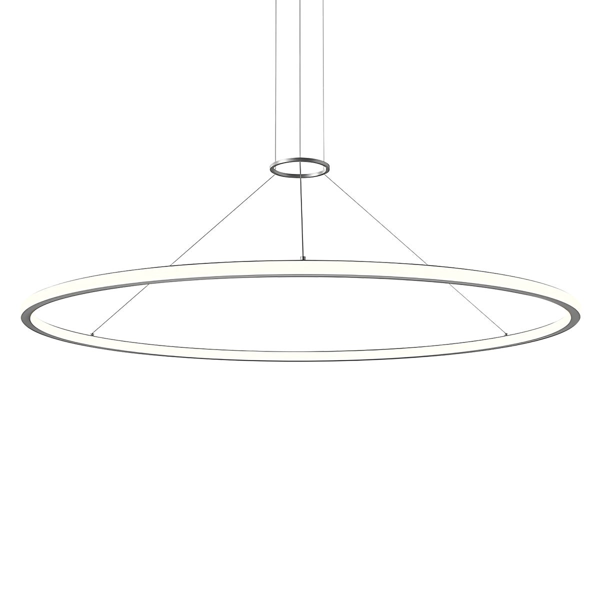 Sonneman Luna Bright Satin Aluminum 61.5W x 1.75H Pendant