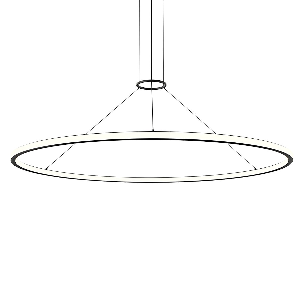 Sonneman Luna SATIN BLACK 61.5W x 1.75H Pendant