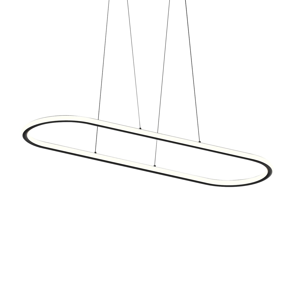 Sonneman Luna SATIN BLACK 61.5W x 19.5L x 1.5H Pendant