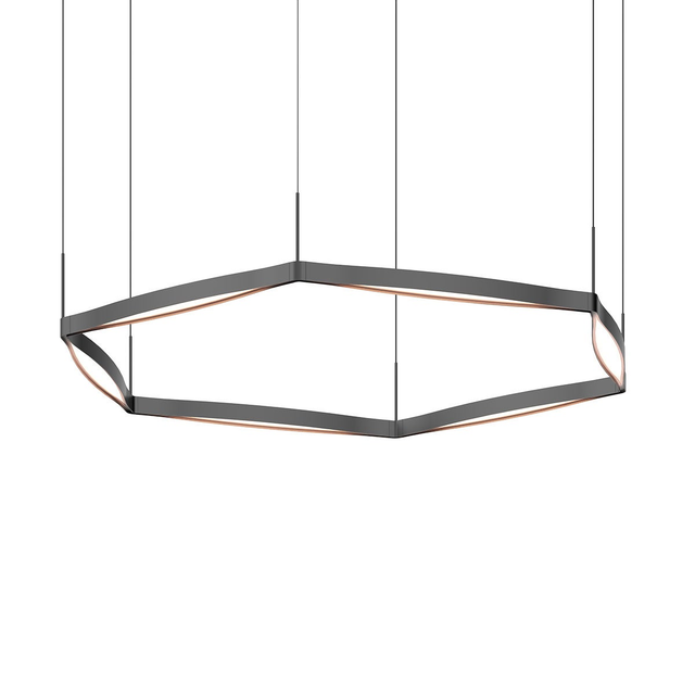 Sonneman Ola SATIN BLACK 54W x 7.5H Pendant