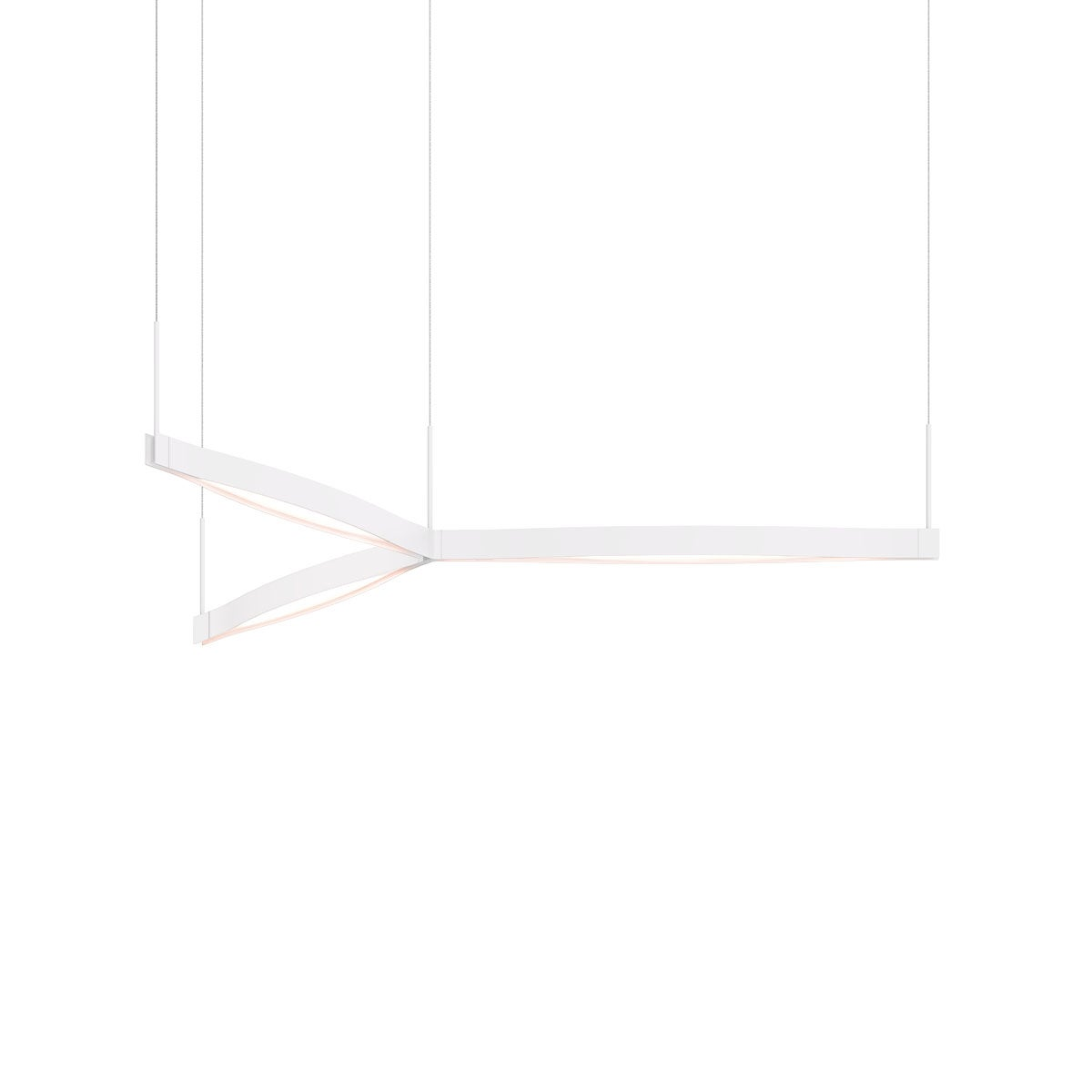 Sonneman Ola Satin White 55W x 7.5H Pendant