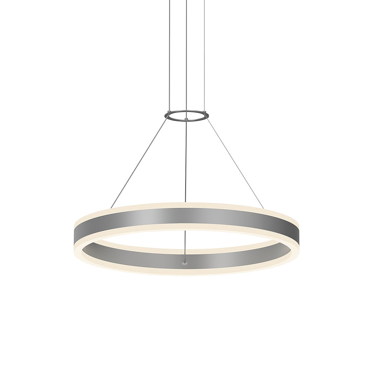 Sonneman Double Corona Bright Satin Aluminum 23.75W x 2.75H Pendant