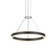 Sonneman Double Corona SATIN BLACK 23.75W x 2.75H Pendant