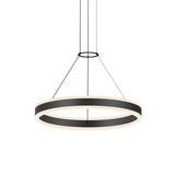 Sonneman Double Corona SATIN BLACK 23.75W x 2.75H Pendant