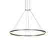 Sonneman Double Corona Bright Satin Aluminum 47.25W x 2.75H Pendant