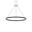 Sonneman Double Corona SATIN BLACK 47.25W x 2.75H Pendant