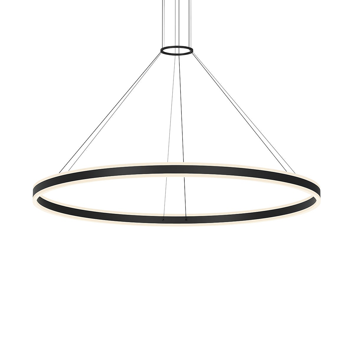 Sonneman Double Corona SATIN BLACK 59W x 2.75H Pendant