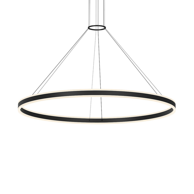 Sonneman Double Corona SATIN BLACK 59W x 2.75H Pendant