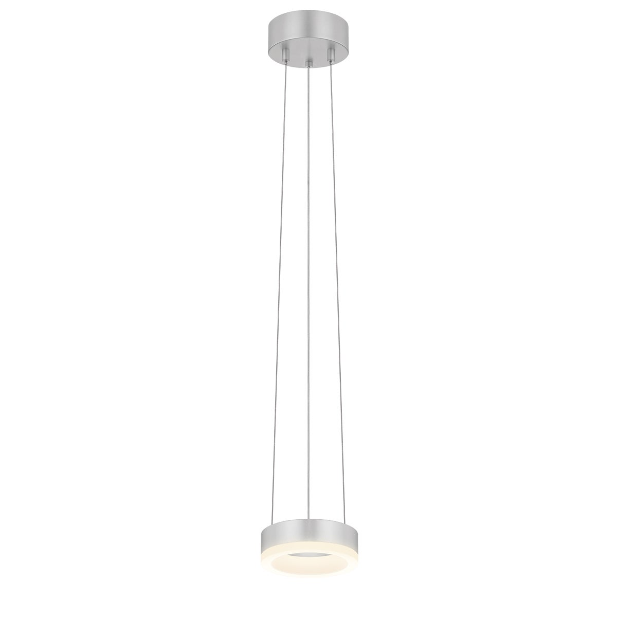 Sonneman Corona Bright Satin Aluminum 6W x 2H Pendant