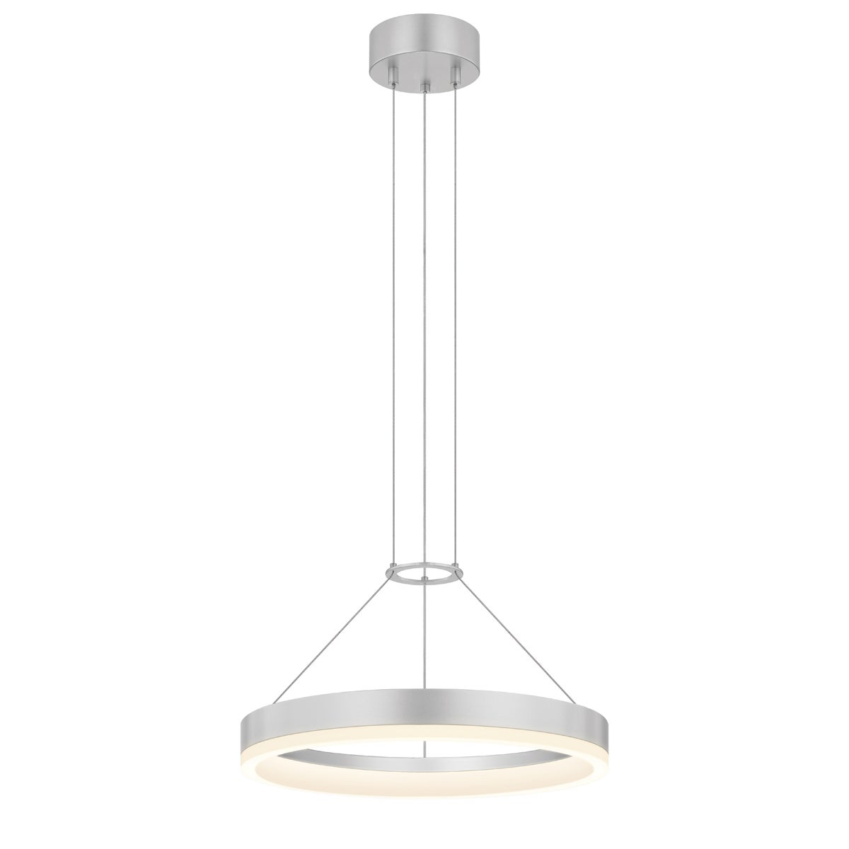 Sonneman Corona Bright Satin Aluminum 15.75W x 2H Pendant