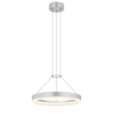 Sonneman Corona Bright Satin Aluminum 15.75W x 2H Pendant
