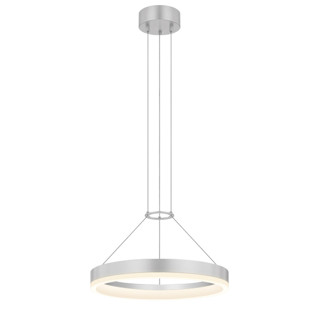 Sonneman Corona Bright Satin Aluminum 15.75W x 2H Pendant
