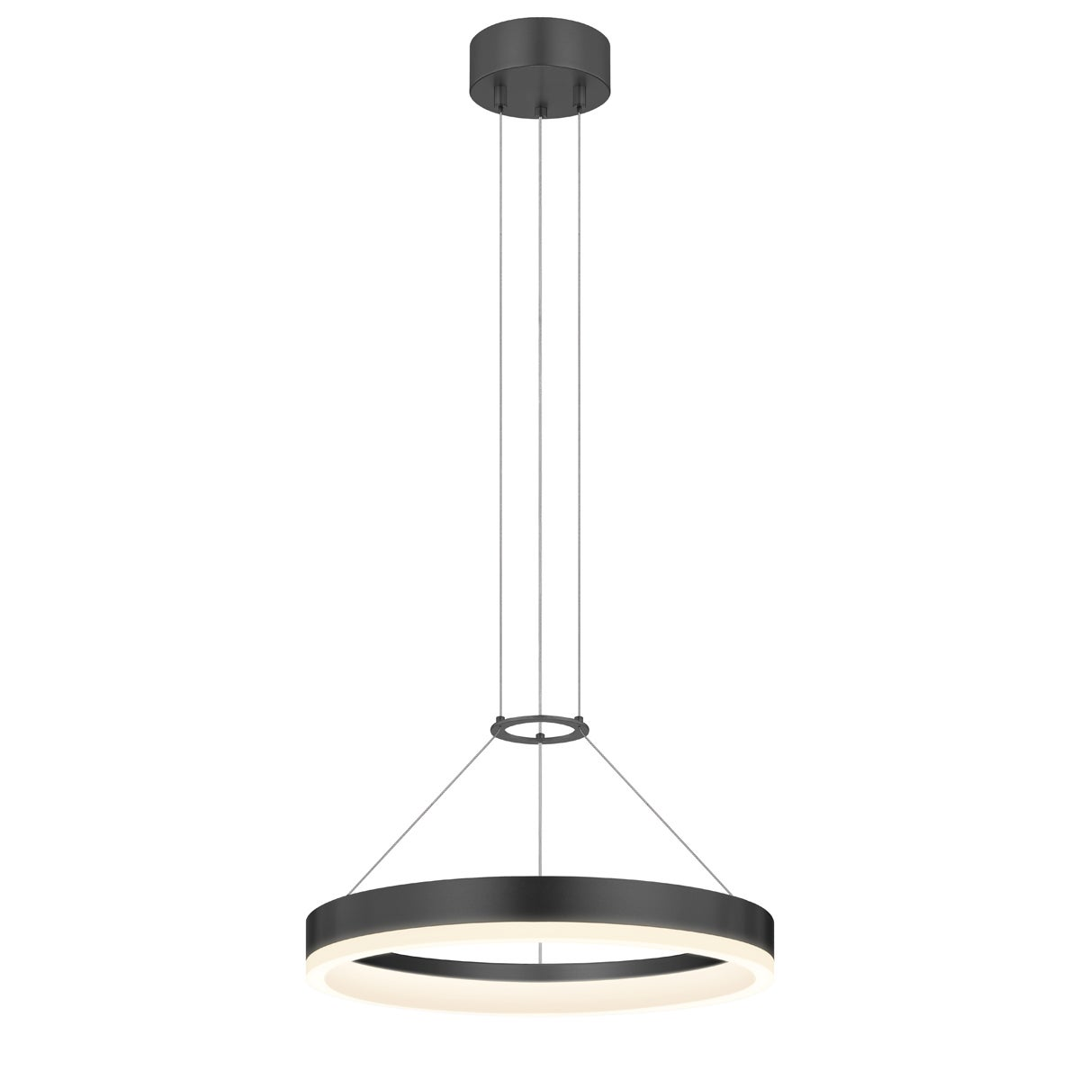 Sonneman Corona SATIN BLACK 15.75W x 2H Pendant