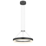 Sonneman Corona SATIN BLACK 15.75W x 2H Pendant