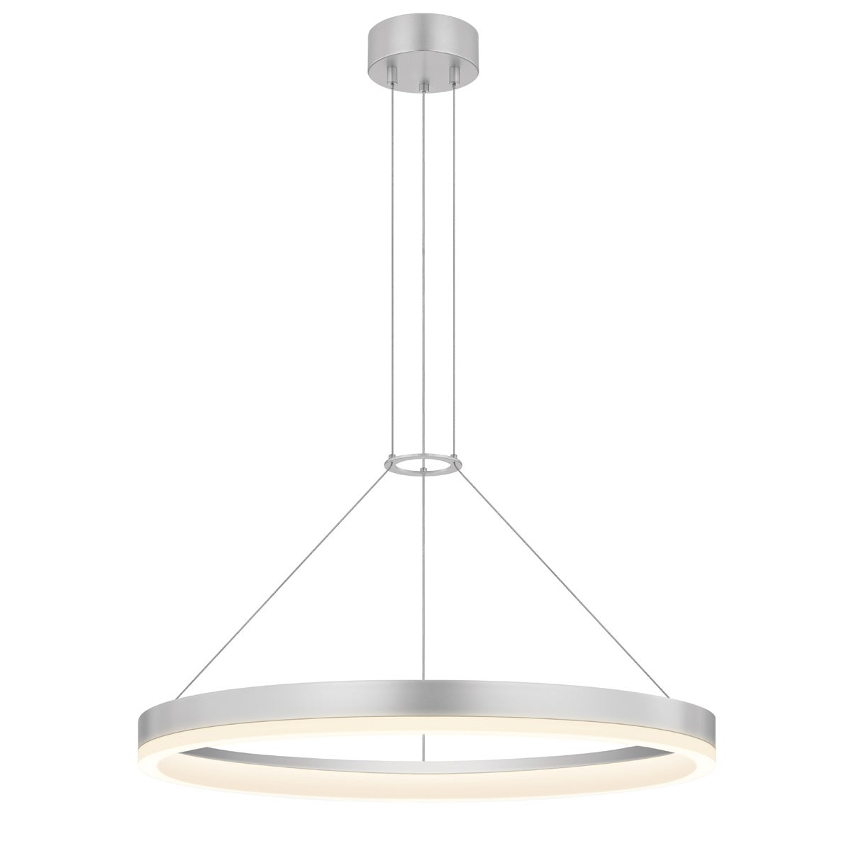 Sonneman Corona Bright Satin Aluminum 23.75W x 2H Pendant