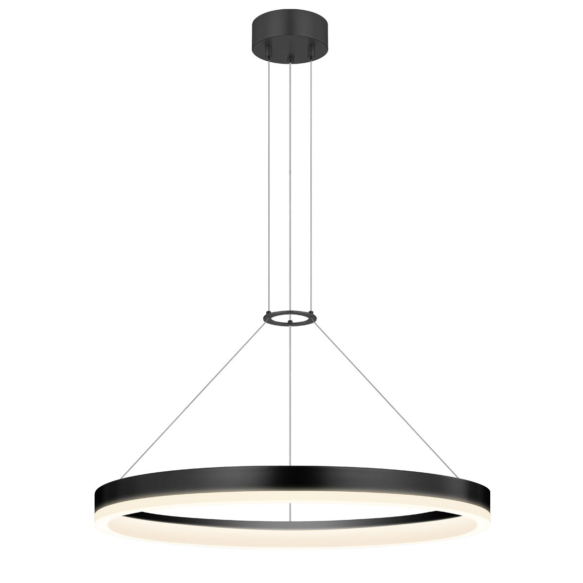 Sonneman Corona SATIN BLACK 23.75W x 2H Pendant
