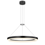 Sonneman Corona SATIN BLACK 23.75W x 2H Pendant