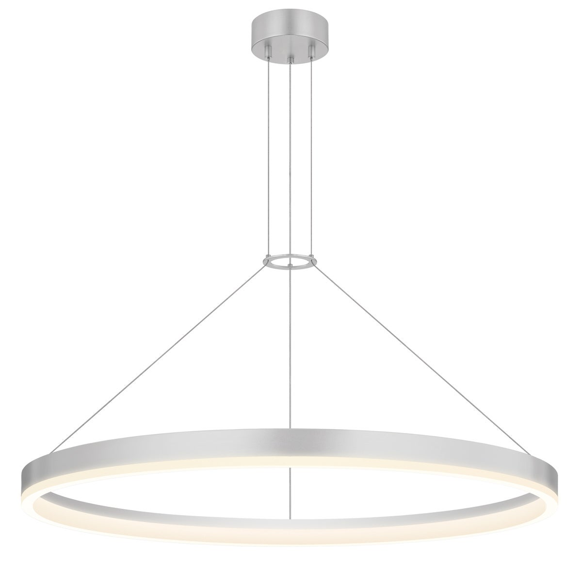 Sonneman Corona Bright Satin Aluminum 31.5W x 2H Pendant
