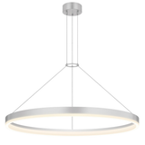 Sonneman Corona Bright Satin Aluminum 31.5W x 2H Pendant