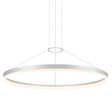 Sonneman Corona Bright Satin Aluminum 48W x 2.5H Pendant
