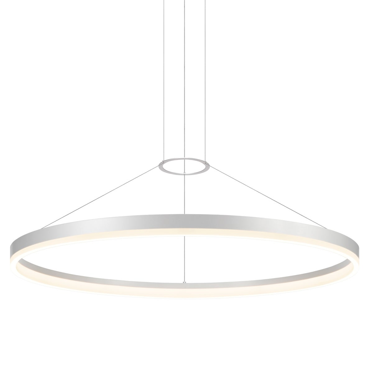 Sonneman Corona Bright Satin Aluminum 48W x 2.5H Pendant