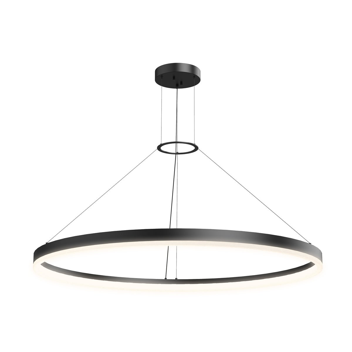 Sonneman Corona SATIN BLACK 48W x 2.5H Pendant