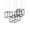 Sonneman Cubix SATIN BLACK 48.5W x 36.5L x 28.5H Pendant