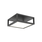 Sonneman Cubix SATIN BLACK 12.5W x 12.5L x 4.75H Semi-Flush Mount