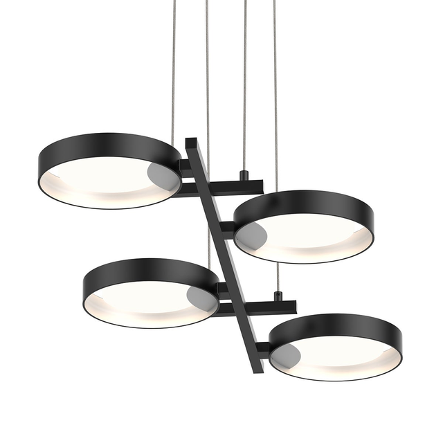 Sonneman Light Guide Ring SATIN BLACK 37.5W x 17.5L x 1.5H Pendant