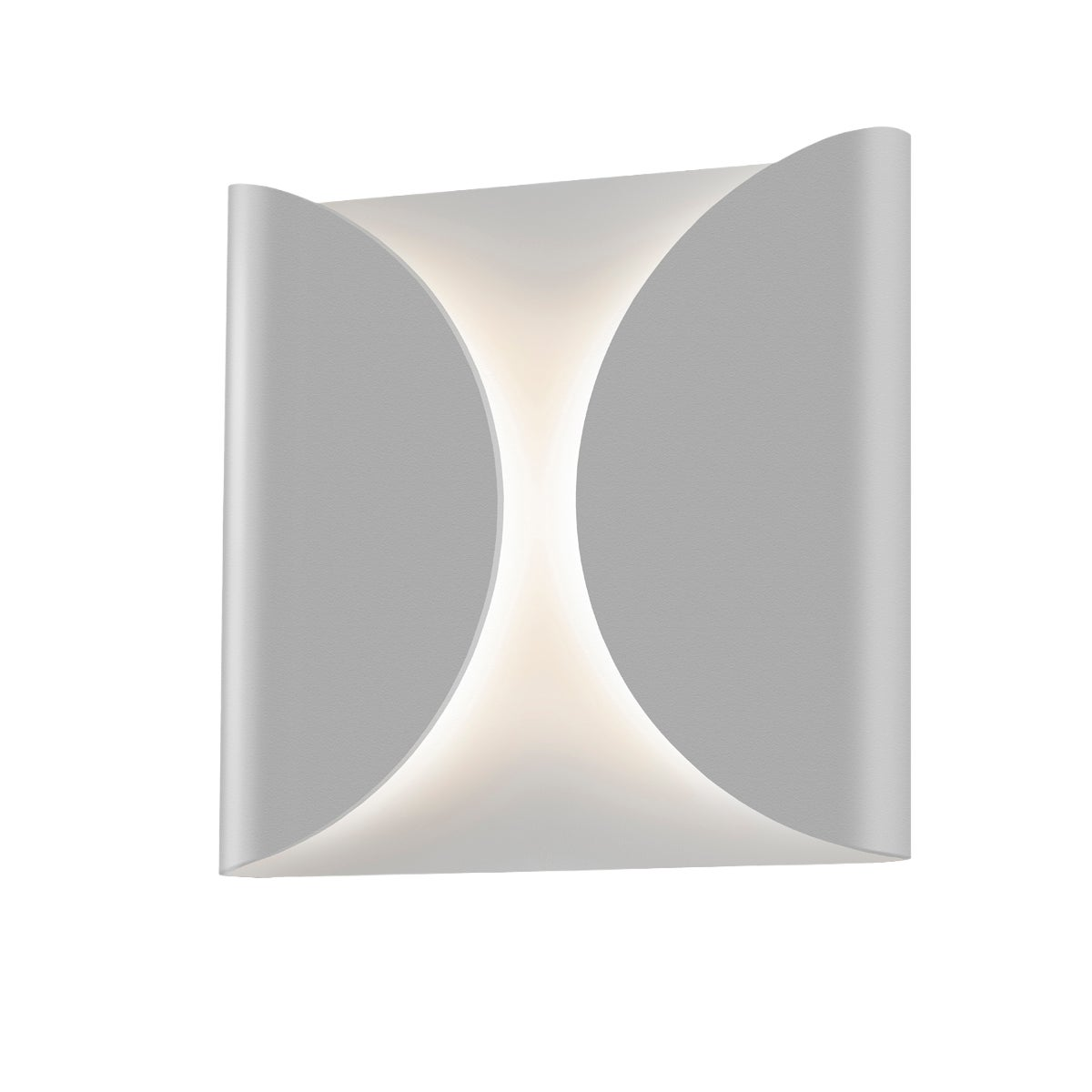 Sonneman Folds Textured Gray 8W x 8H Wall Sconce
