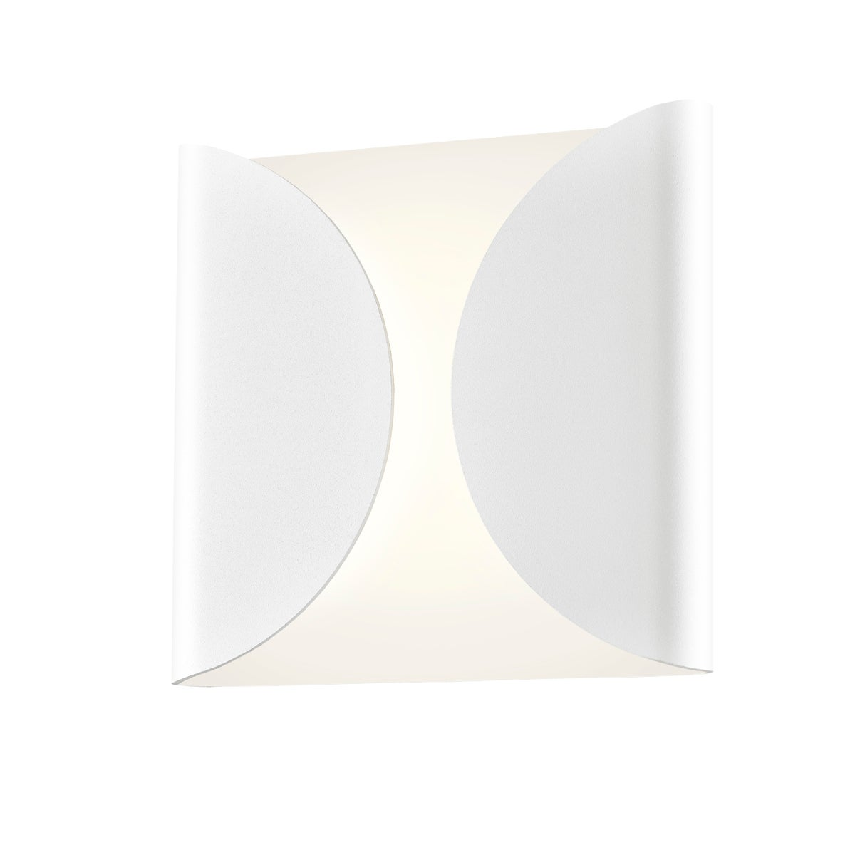 Sonneman Folds TEXTURE WHITE 8W x 8H Wall Sconce