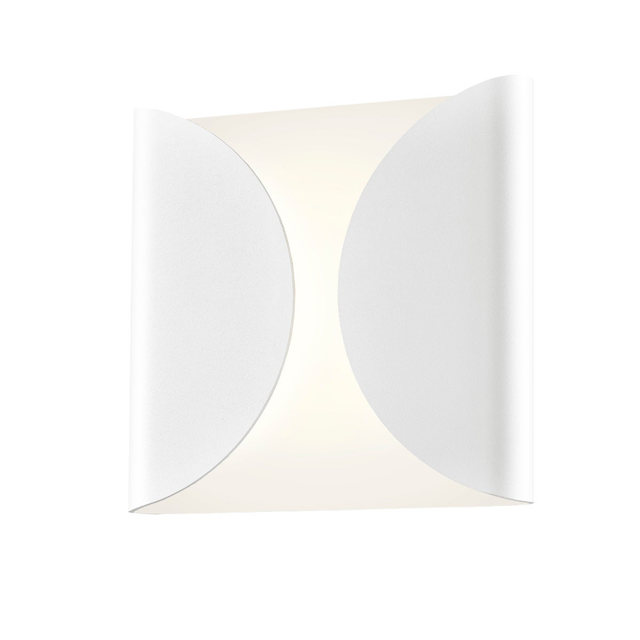 Sonneman Folds TEXTURE WHITE 8W x 8H Wall Sconce