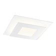Sonneman Offset TEXTURE WHITE 15W x 15L x 2.5H Semi-Flush Mount