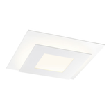Sonneman Offset TEXTURE WHITE 15W x 15L x 2.5H Semi-Flush Mount