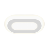 Sonneman Offset TEXTURE WHITE 24W x 15L x 2.75H Semi-Flush Mount