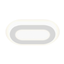 Sonneman Offset TEXTURE WHITE 24W x 15L x 2.75H Semi-Flush Mount