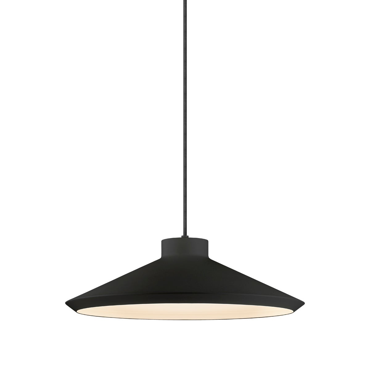 Sonneman Koma SATIN BLACK 22W x 7.75H Pendant